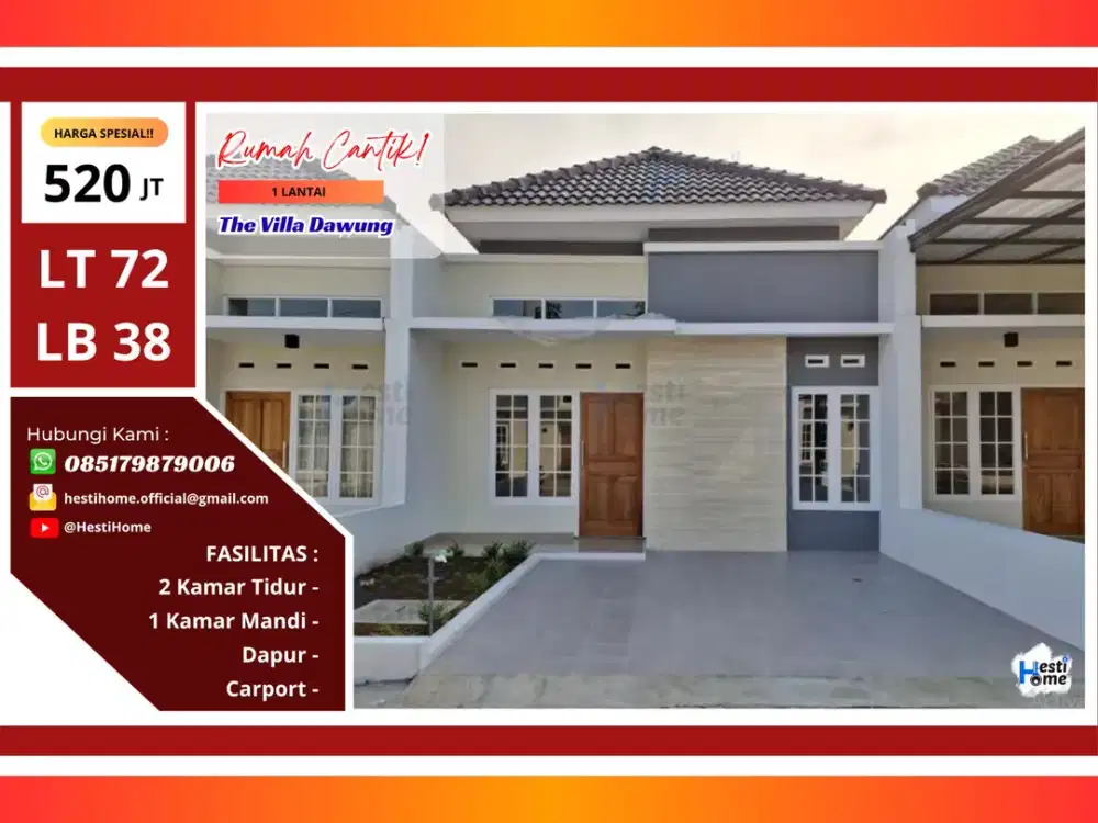 The Villa Dawung Residence Hunian Dekat Kota Harga Terjangkau SHM Ready!