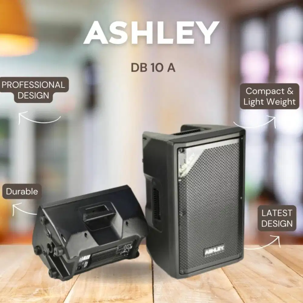 Speaker Monitor floor Aktif 140 watt 10 Inch ASHLEY DB10A 1 Box ORI