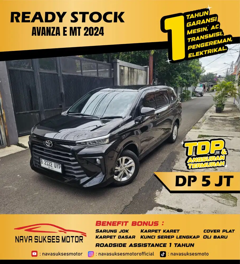 TDP 5 JUTA - AVANZA E MT 2024