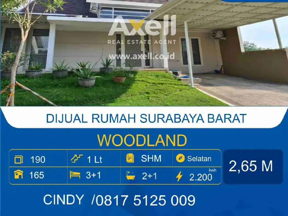 Rumah Citraland Woodland Dijual