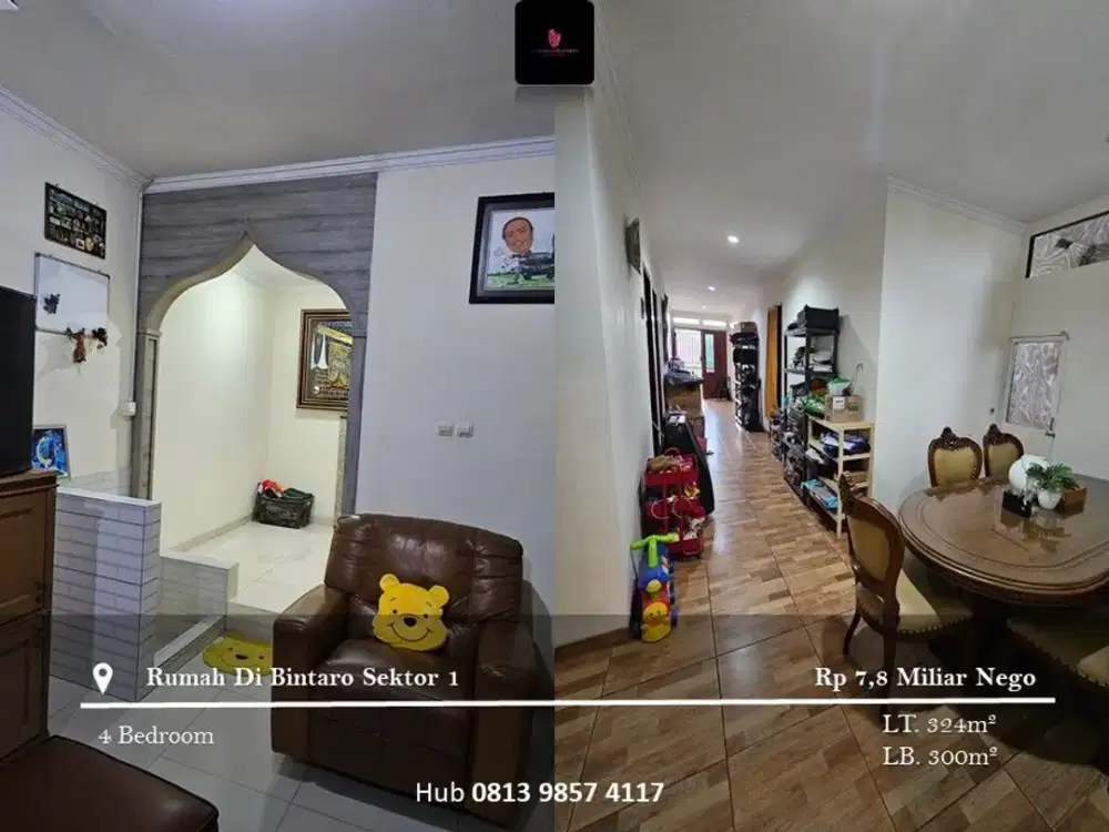 Dijual rumah di Bintaro 2 Lantai Full Furnished