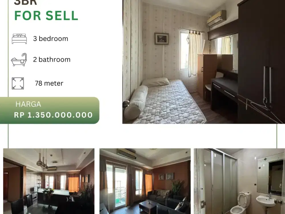 Dijual Apartement Sudirman Park 3BR Full Furnished View Sudirman