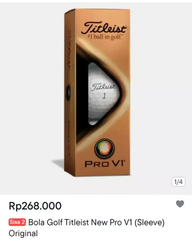 Dijual Cepat dan Murah Bola Golf Fitleist New Pro VT Original