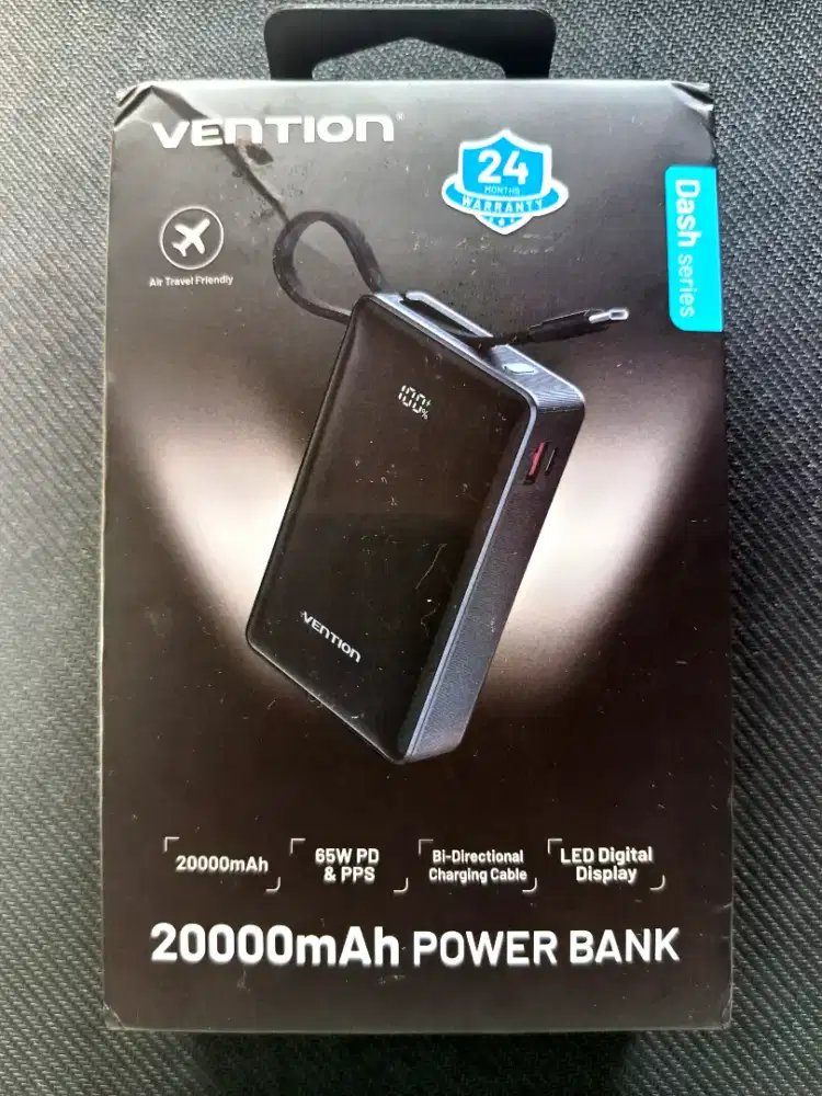 Vention Powerbank Dash Series 20000mAh 65W QC PD PPS LED Built