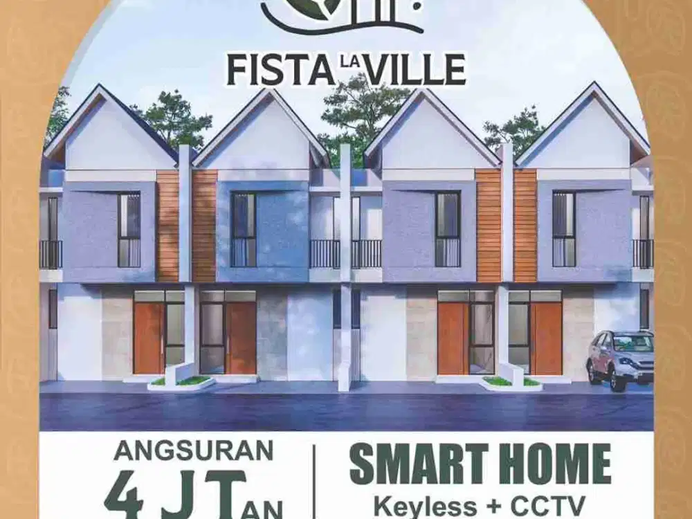 Rumah Modern Skandinavian 2 lantai Lingkungan Asri Fasilitas Lengkap Di Mampang Depok