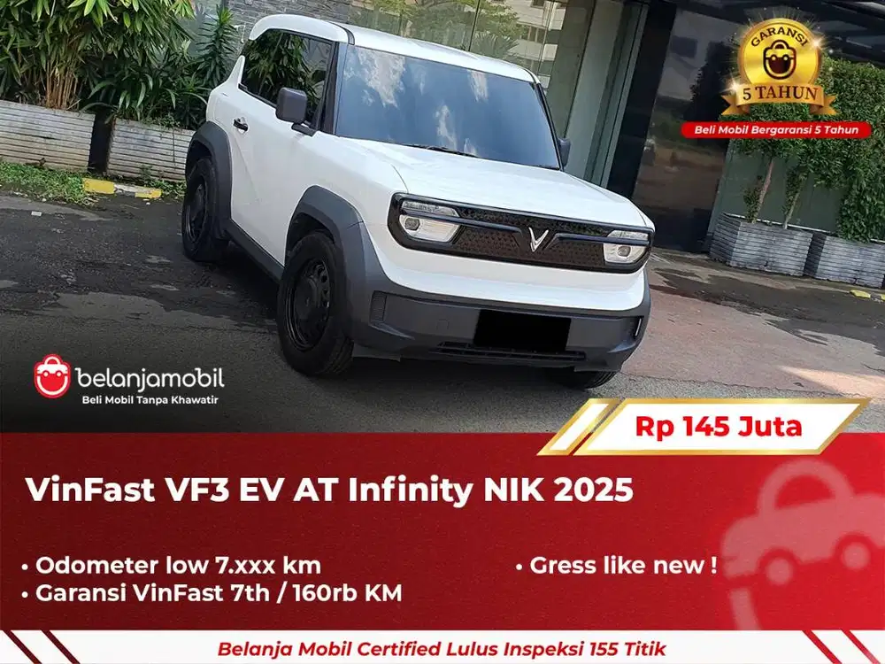 [ GARANSI 5TH ] VinFast VF 3 VF3 EV AT Infinity NIK 2025, 2024/2025