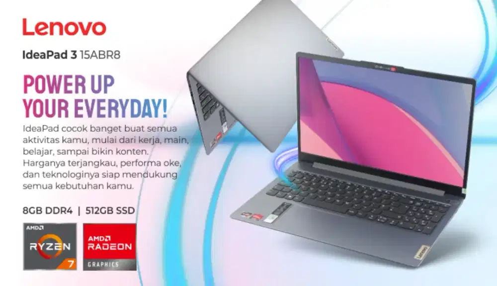 Lenovo Ideapad 3 15ABR8 with Ryzen 7 7730 Series,8GB RAM, Finger Print