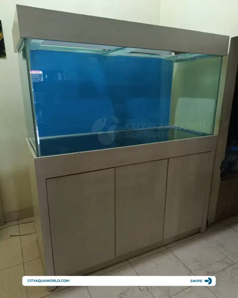 meja aquarium set filter atas