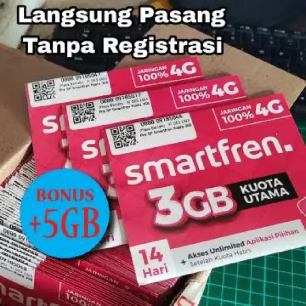 SUDAH REGISTRASI AKTIF TINGAL PAKAI SIMPATI TELKOMSEL XL AXIS TRI 3