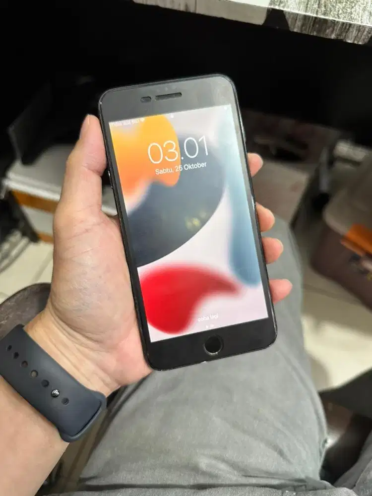 Iphone 7plus 256 jet black fullset harga net aja