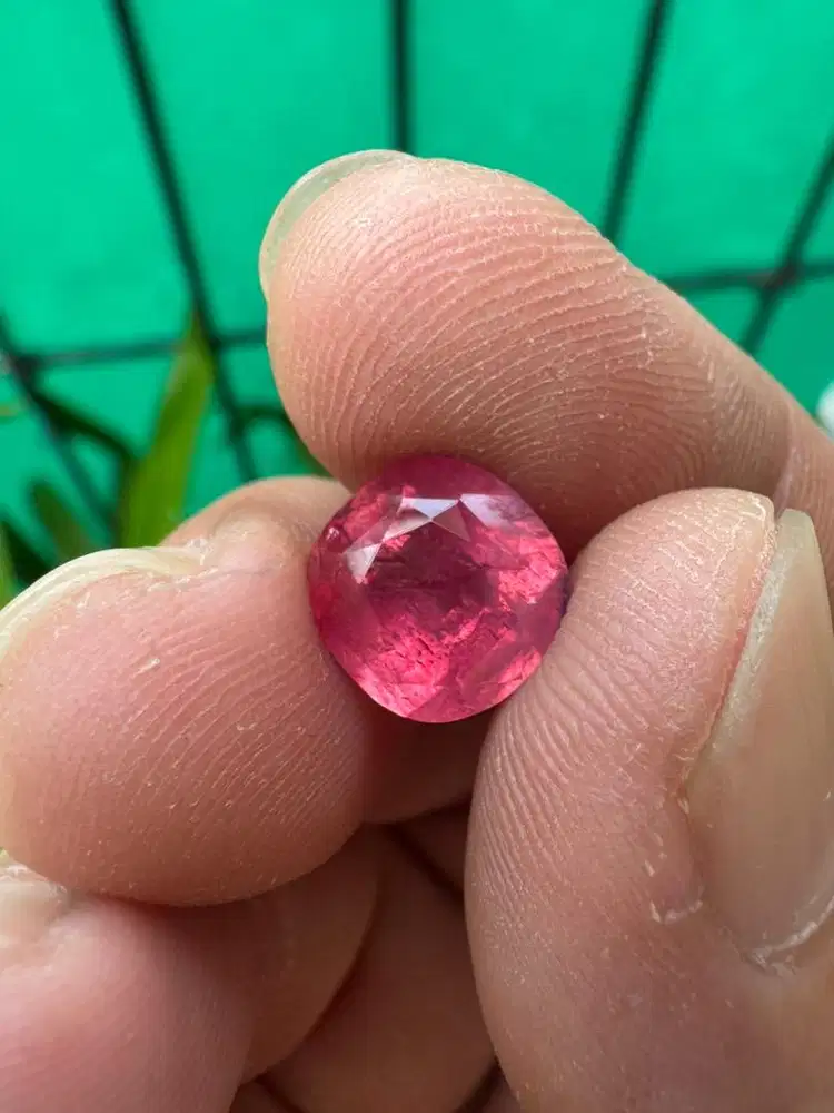 Natural padparadscha sapphire 4,91 ct barang langka kristal Serti GRI