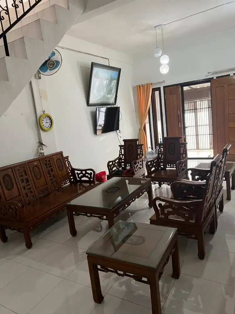 Kursi ruang tamu kayu / meja kursi tamu