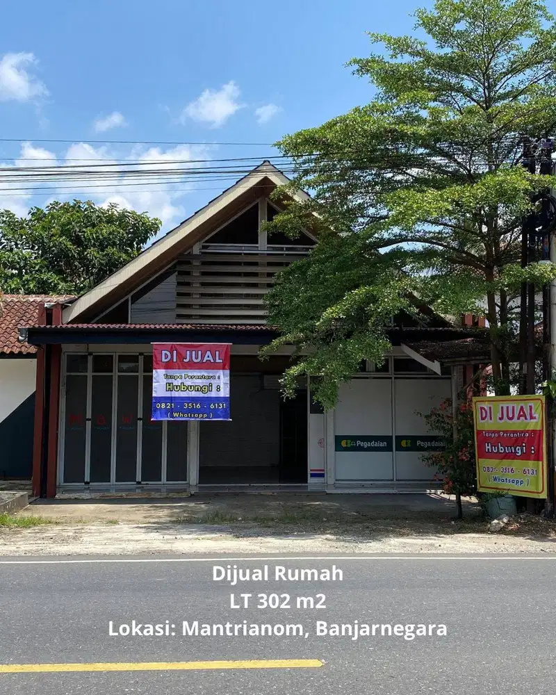 RUMAH 2 LANTAI PINGGIR JALAN RAYA PROVINSI
