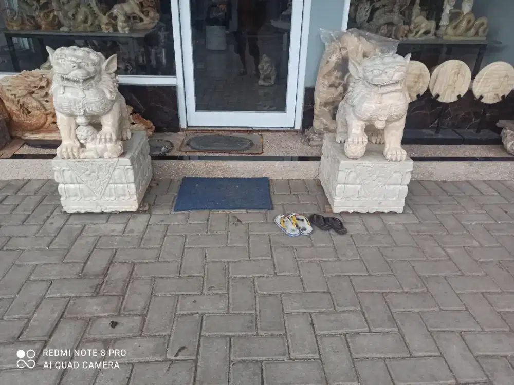 Patung kilin batu marmer tinggi 85cm