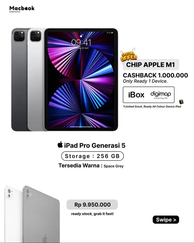 iPad Pro Gen 5 Storage 256gb Apple m1