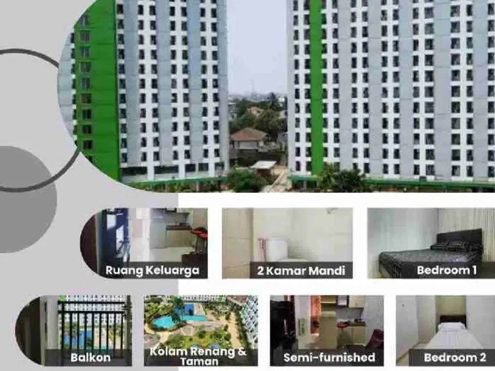 DISEWAKAN NEGO UNIT 2BR FURNISHED LOKASI STRATEGIS DI GREEN LAKE VIEW CIPUTAT