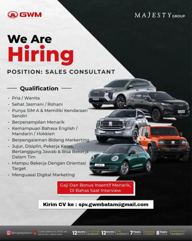 Lowongan Kerja Sales Consultant
