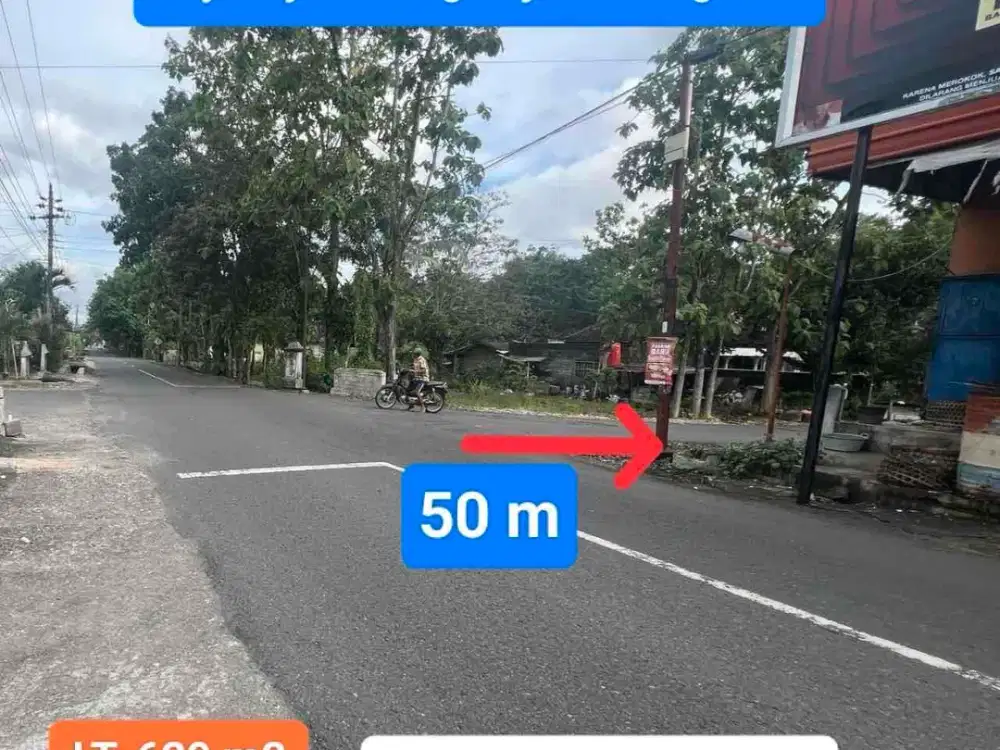 Jual Tanah Murah Pinggir jalan raya Bejiharjo utara kota Wonosari Gunungkidul Strategis dekat Wisata Goa Pindul
