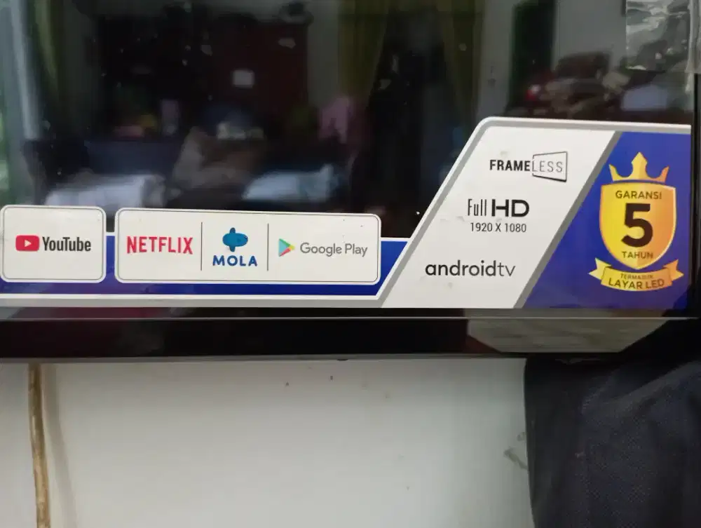 Di jual cepat Android TV Polytron 43 ich