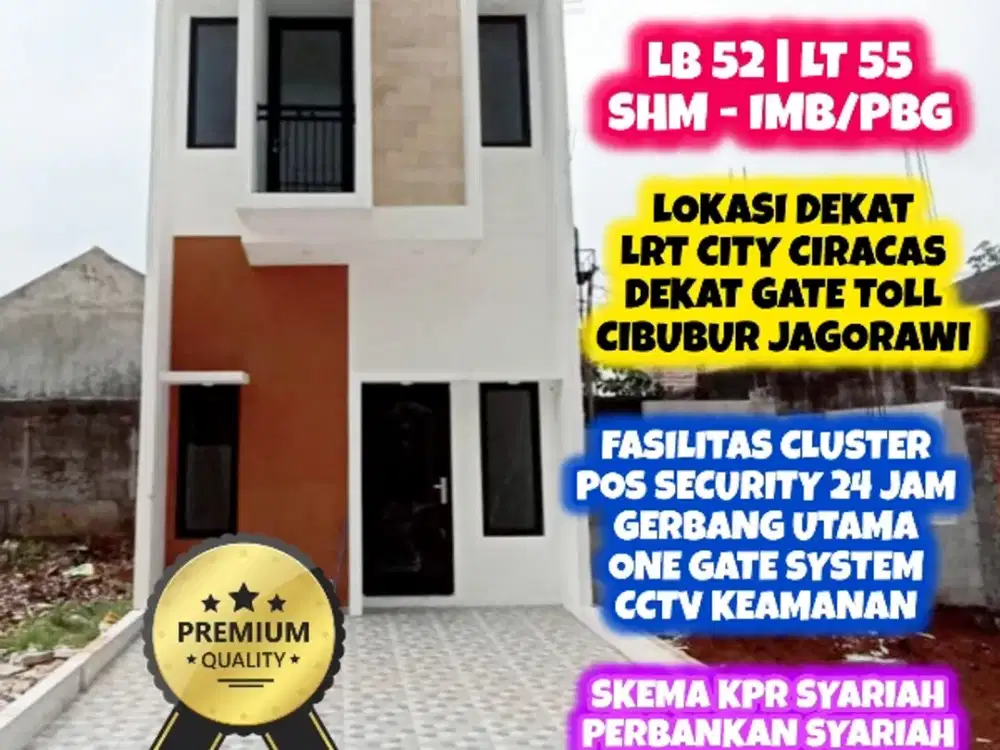 Jual Rumah Siap Huni Cilangkap Jakarta SHM PBG/IMB KPR BSI Tanpa Riba
