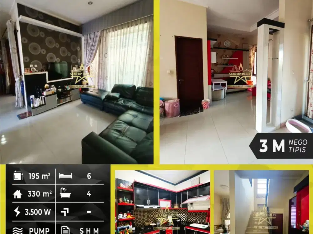 3M Nego Disewakan Rumah Sayap Buah Batu lt 195 lb 330 kt 6 km 4