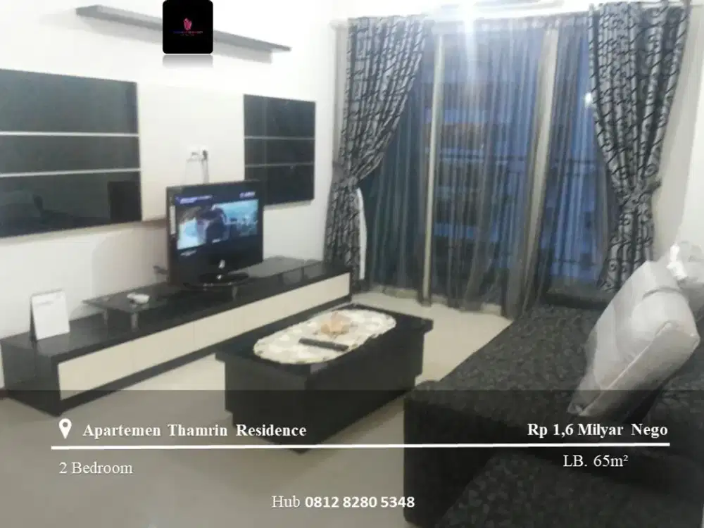Dijual Apartement Thamrin Residence Middle Floor 2BR Full Furnished