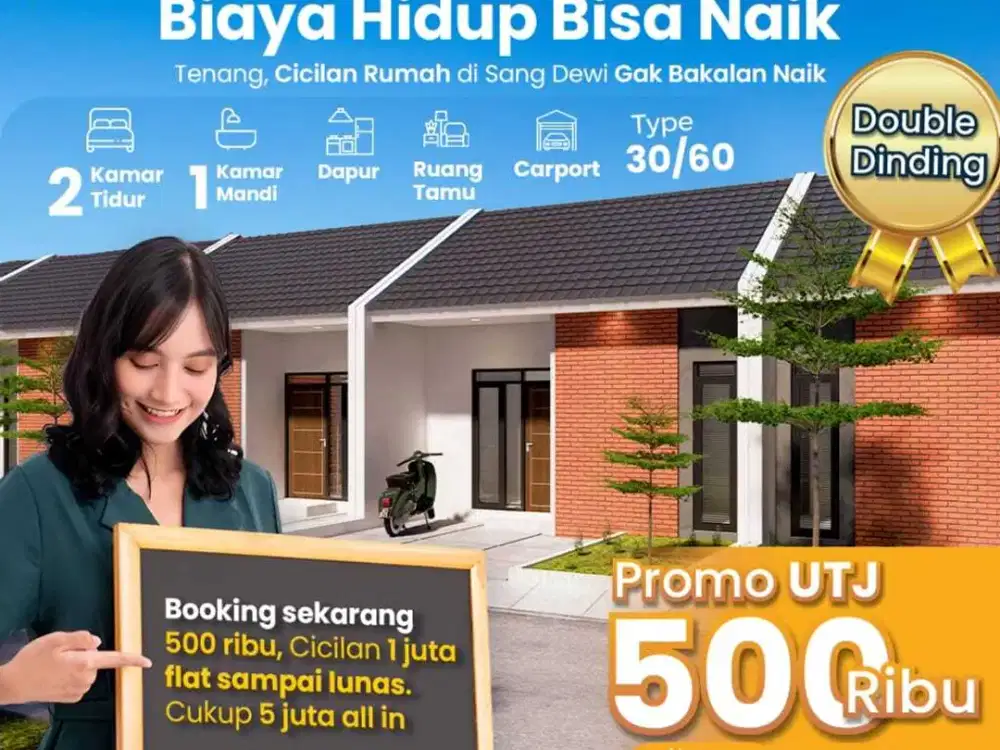 Dijual rumah subsidi dekat pintu tol bawen semarang