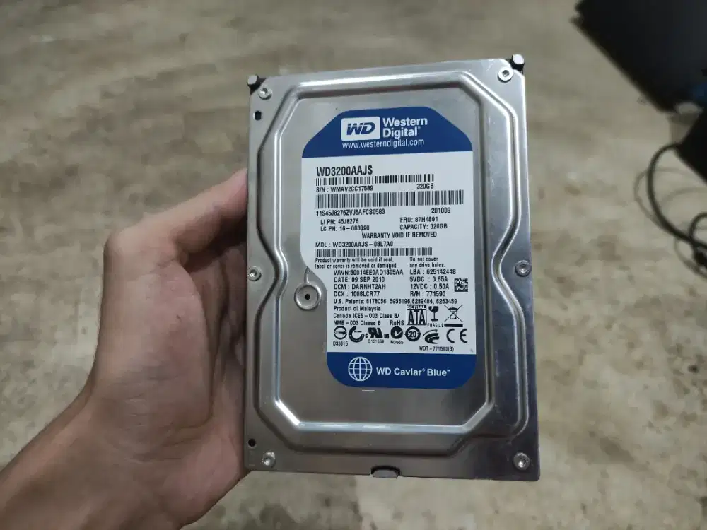 Hardisk PC/komputer wd blue 320gb, bekas, sentinel 100% semua