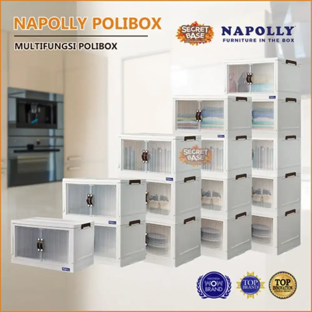 Berbagai Lemari Lipat Plastik Napolly Polibox Murah Jogja (Ars)