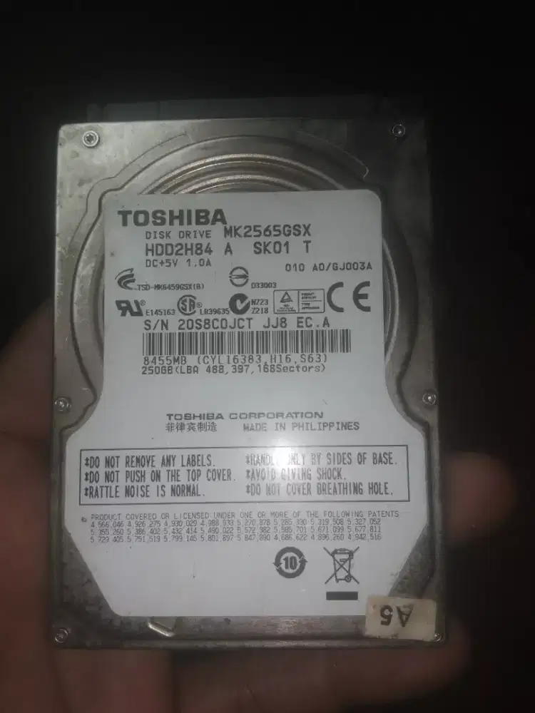 Hardisk laptop tosiba 500GB