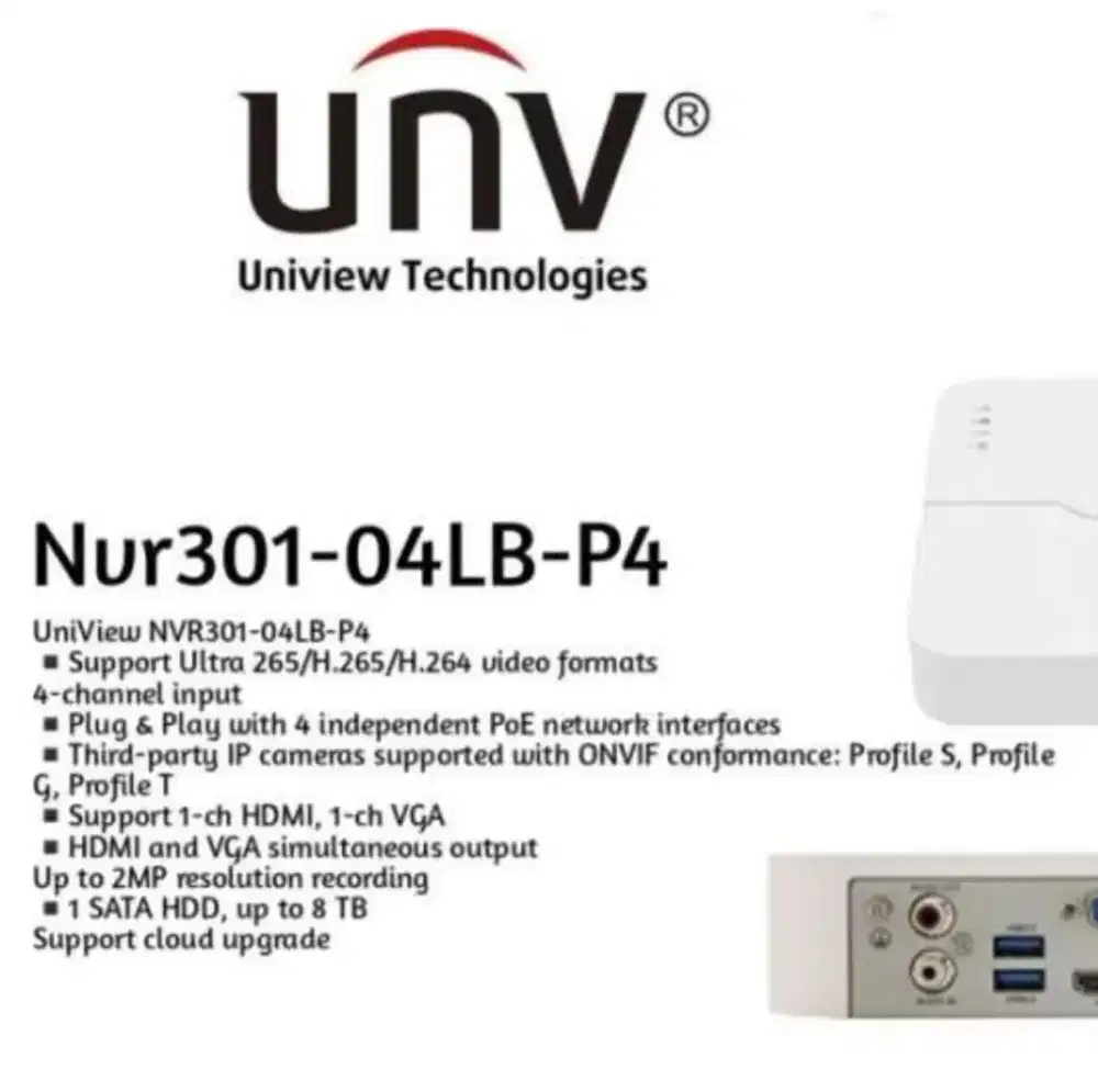 Cctv NVR 301 - 04 LB - 14 P