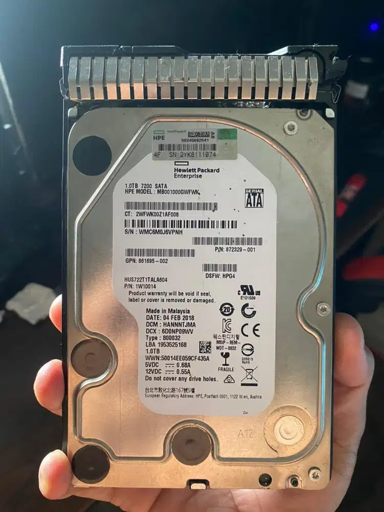 HDD SERVER SATA DS HEWLETT PACKARD 1TB
