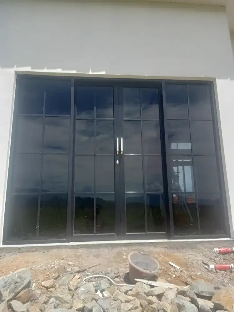Kusen aluminium, pintu, jendela, canopy, baja ringan, pagar, teralis
