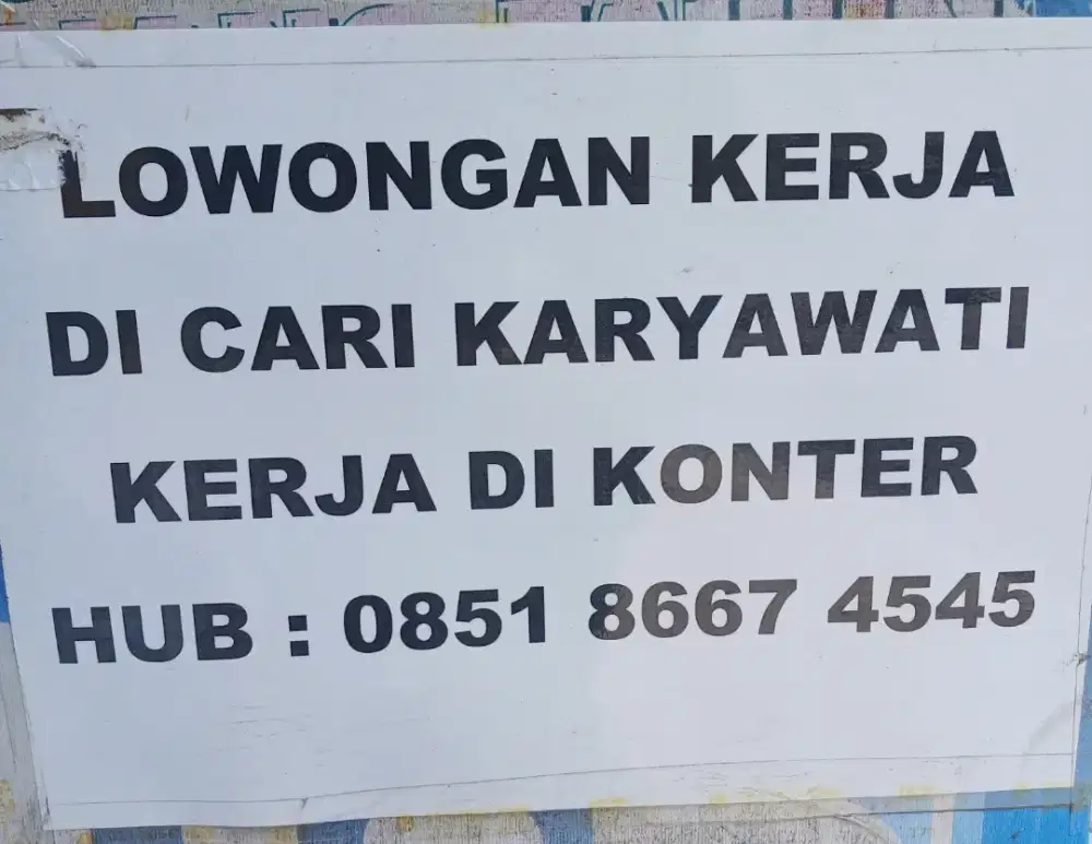 Lowongan Kerja Konter