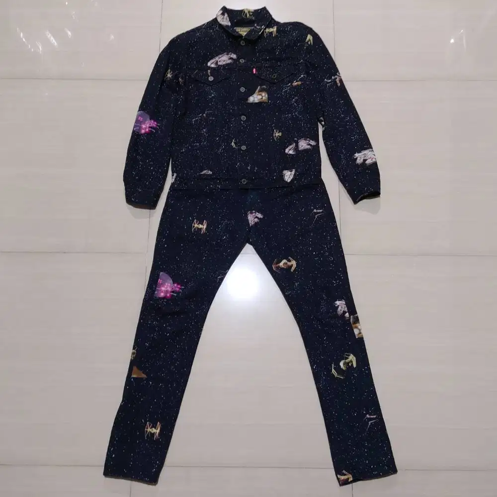 Levi's Levis X Star Wars Jeans Denim Jacket Pants 501 Celana Panjang