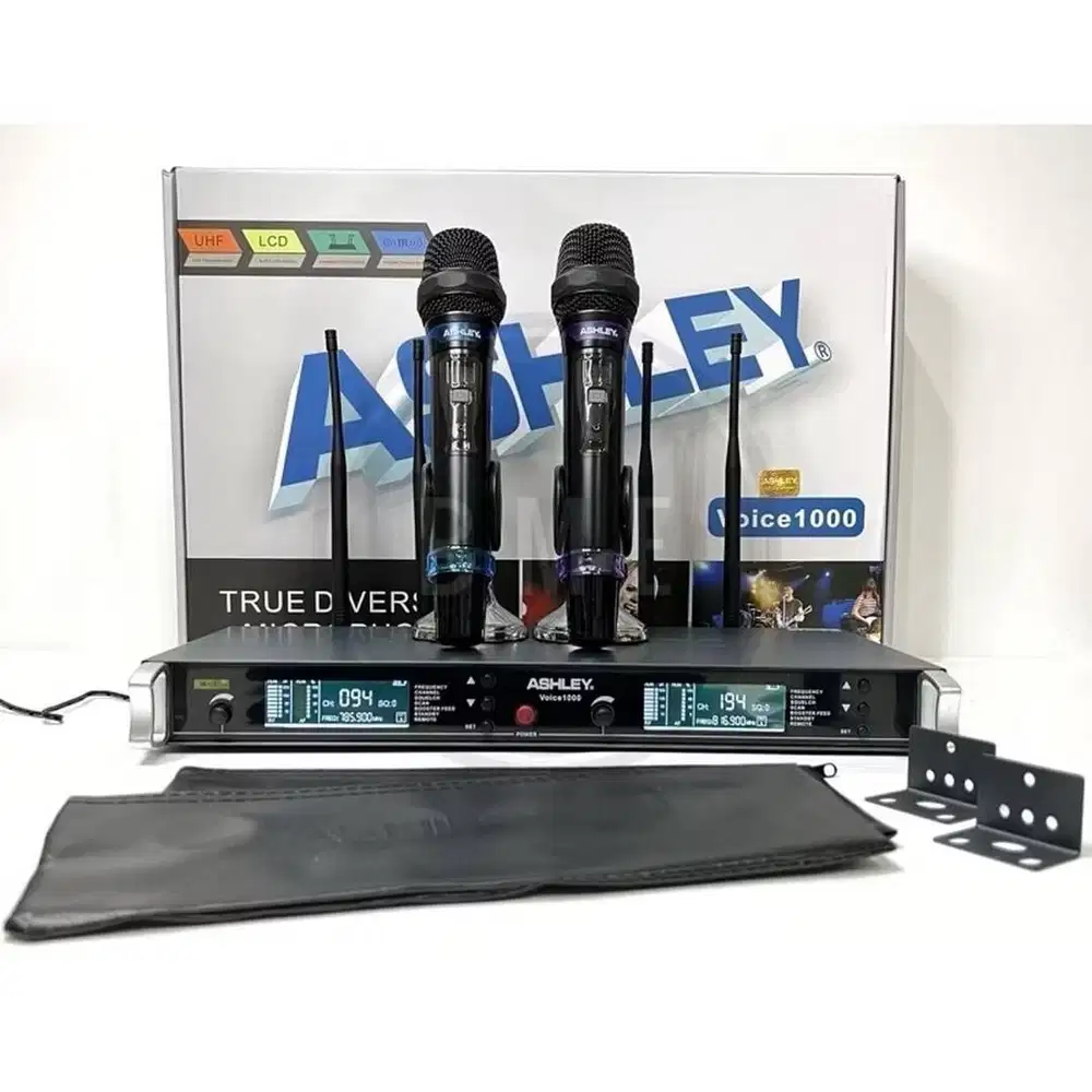 Mic Vocal wireless Ashley VOICE 1000 isi 2 PEGANG ORIGINAL Karaoke