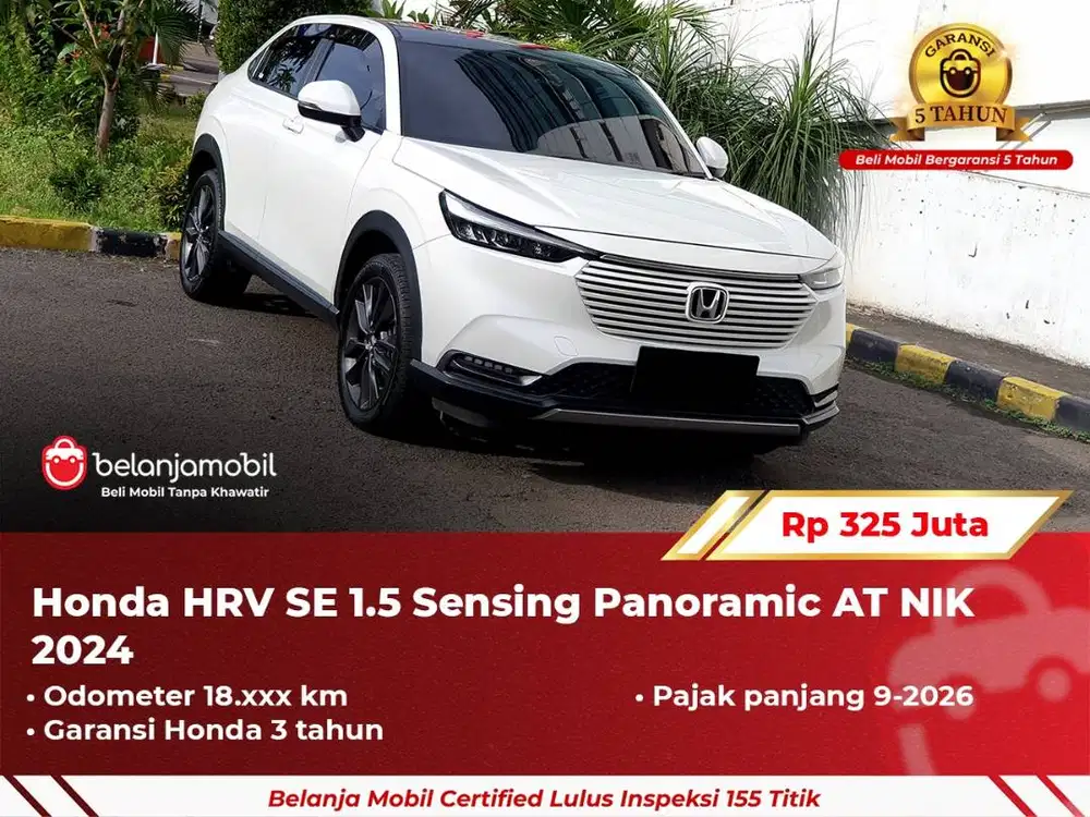 [ GARANSI 5TH ] Honda HRV HR-V HR V SE 1.5 Sensing Panoramic 2024/2025