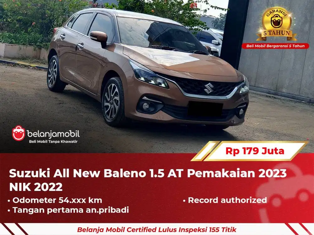 [ GARANSI 5TH ] Suzuki All New Baleno 1.5 AT 2022/2023