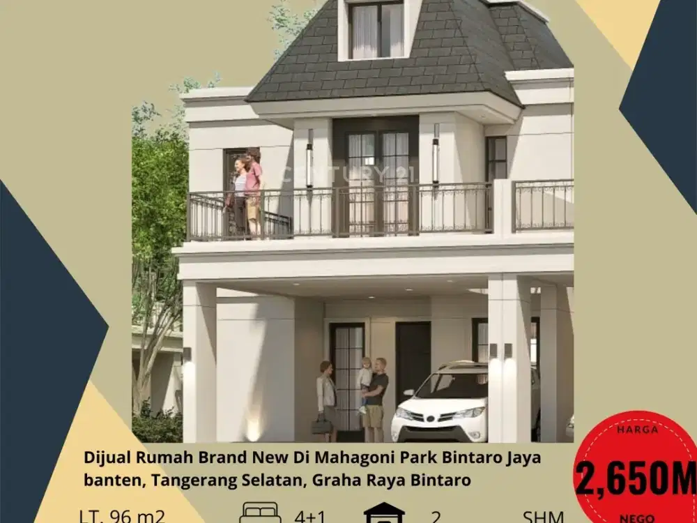Rumah Brand New Di Mahagoni Park Graha Raya Bintaro