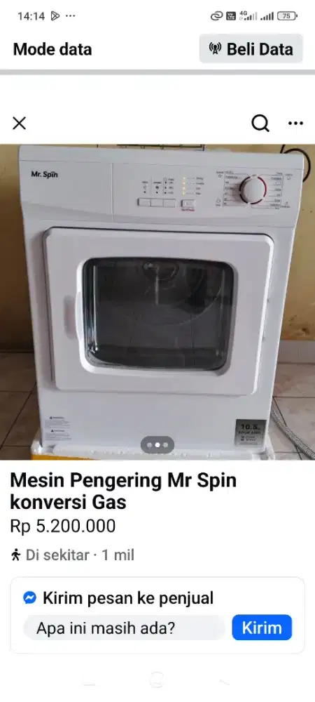 Menerima mesin pengering rusak /lomdry rusak