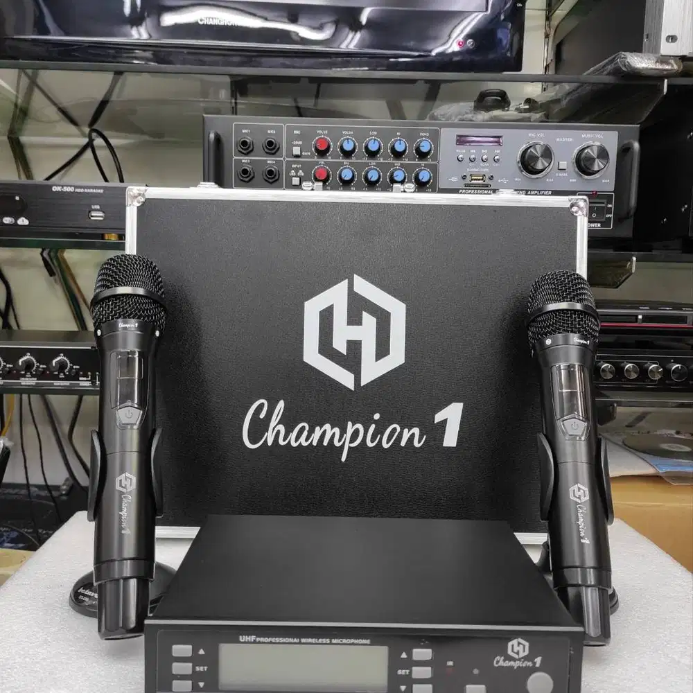 Hardwell Mic Wireless Champion 1 UHF Hardcase ORI Anti feedback