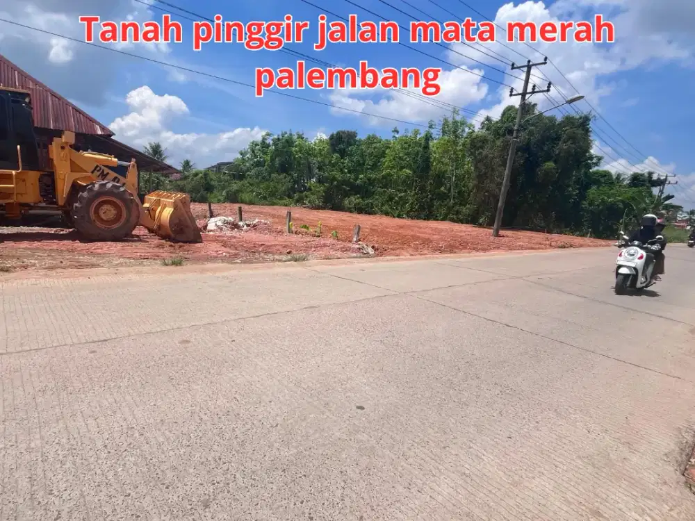 Tanah pinggir jalan mata merah palembang