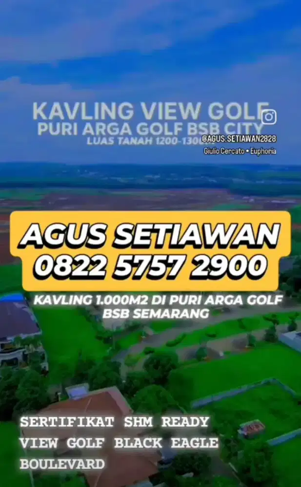 KAVLING DI PURI ARGA GOLF BSB SEMARANG BLACK EAGLE GOLF BSB SEMARANG