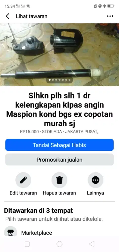 Slhkn plh slh 1 dr kelengkapan kipas angin cosmos ex copotan mgkn bth