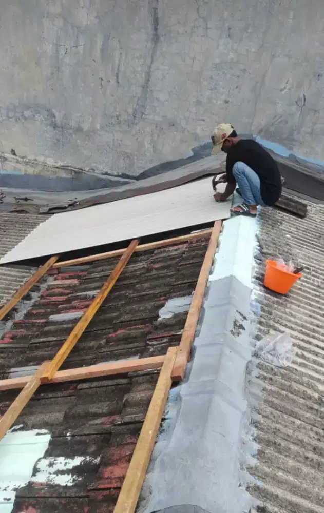 Perbaikan atap bocor,renovasi rumah,dinding rembes,talang air,flapon