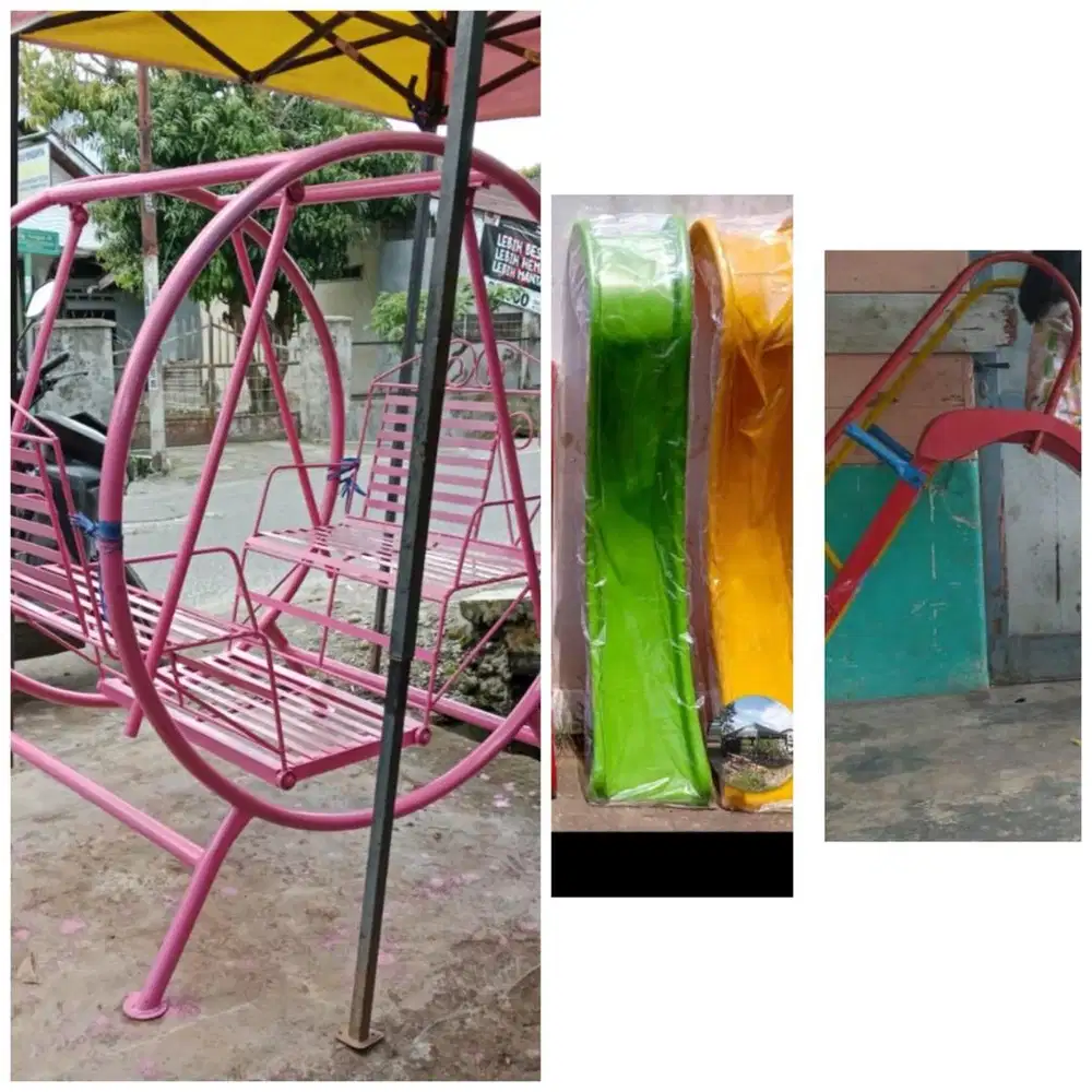 Perosotan, ayunan, jungkat jungkit, playground, kuda kudaan