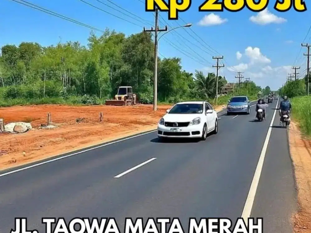 tanah pinggir jalan mata merah palembang