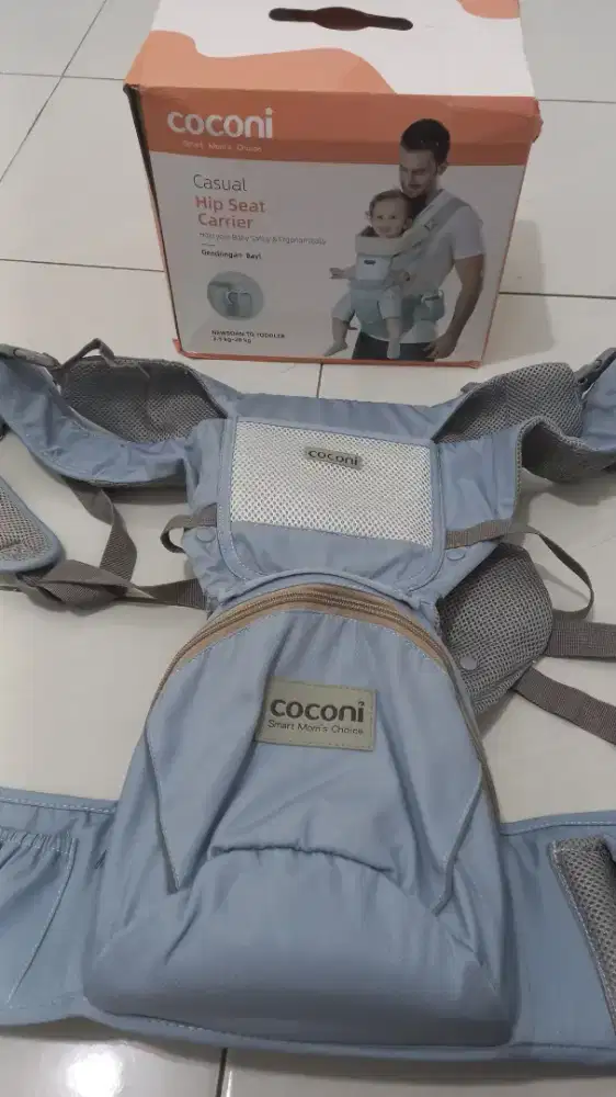 Hipseat carrier Coconi + gendongan samping Mom's baby