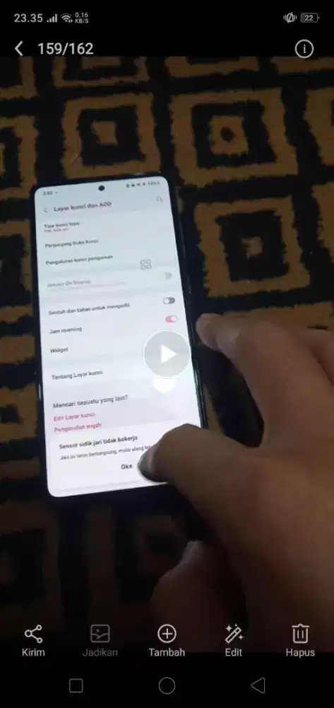 Lcd copotan ORI Samsung a72 +frame+pasang mulus sprti gambar tested