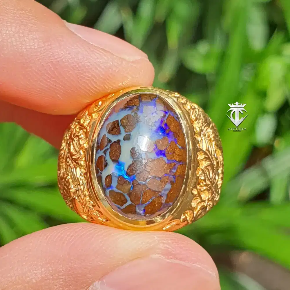 Batu Natural Antik Boulder Opal Australia 11.62 Ct NTE SKYLab Certifid